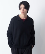 スキッパーニットプルオーバー