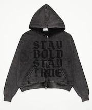 ピグメントロゴニットZIPパーカー