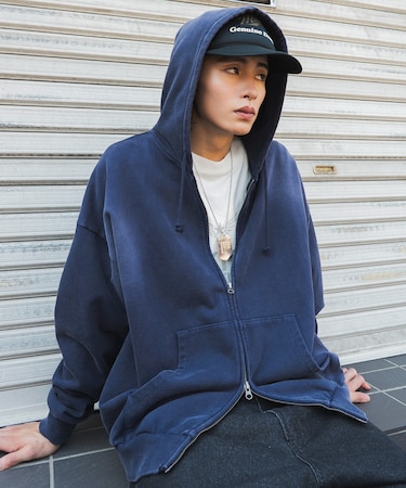 ヘビーウェイトフェードZIPパーカー