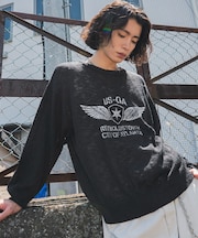 ステンシルロゴグラフィックニットプルオーバー