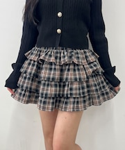 チェックティアードミニスカート