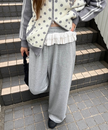 パッチワークスウェットパンツ