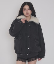 インサイドFファーデニムブルゾン
