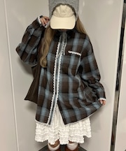 レースパイピングBIGシャツ