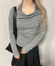 スタッズロゴタンクドッキングLSトップス