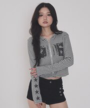 ボーダーグラフィックZIPフーディー