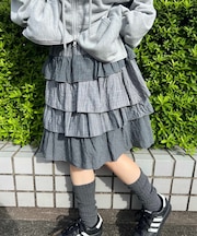 アソートティアードミドルスカート