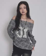 チェックナンバリングシアートップ