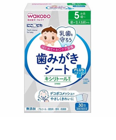 にこピカ歯みがきシート　ベビー　30包
