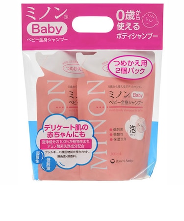 ミノンベビー全身シャンプー詰替300ml×2P