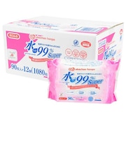 【特別配送料有】水99％SP手口ウェット　90枚×12個