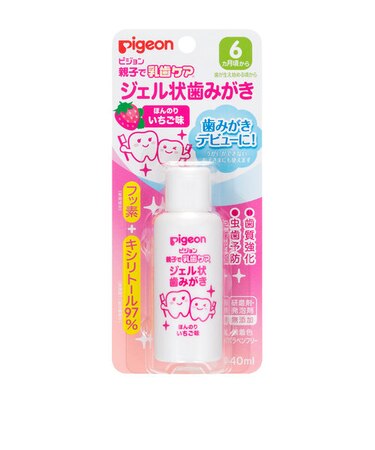 ピジョン　親子で乳歯ケア　ジェル状歯みがき　いちご