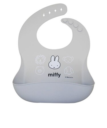 ミッフィー シリコンエプロン グレー