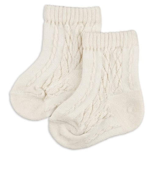ソックス 直角カカト 編地 オフホワイト