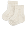 ソックス　直角カカト　編地　オフホワイト