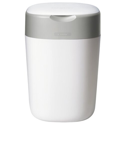 強力密閉抗菌 おむつポット ポイテック W防臭 コットンホワイト