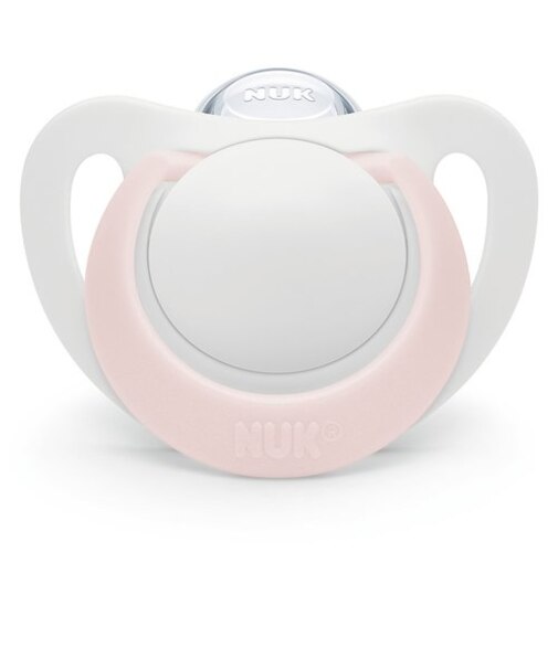 おしゃぶりスター 消毒ケース付き 0-6ヵ月 ピンク