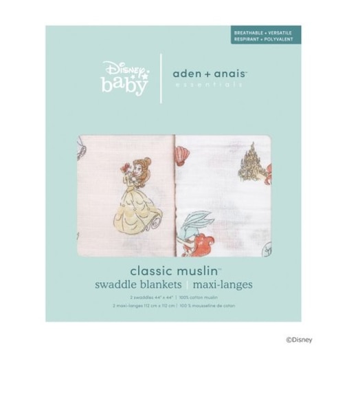 aden+anais DISNEYスワドル2枚入りプリンセス