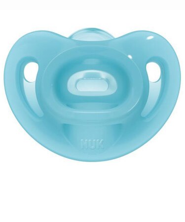 おしゃぶり センシティブ (消毒ケース付) 0-6カ月 ブルー