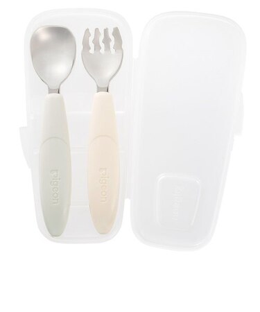 じぶんでパクパク スプーン＆フォーク ケース付き EARTHカラー