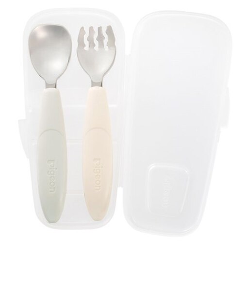じぶんでパクパク スプーン＆フォーク ケース付き EARTHカラー