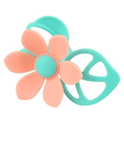 手首にはめて使う お花の 歯がため ピンク