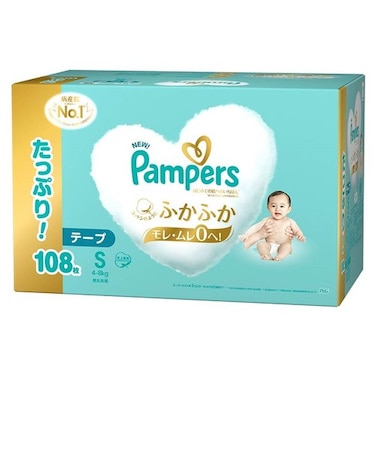 【特別配送料有】[テープ]パンパース 肌へのいちばん ふかふか Sサイズ 54枚×2