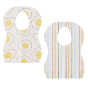 お食事エプロン 使い切りタイプ 40枚 エッグ・ストライプ