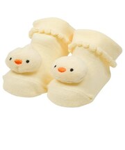ぬいぐるみ付ソックス　ひよこ