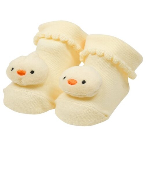 ぬいぐるみ付ソックス　ひよこ