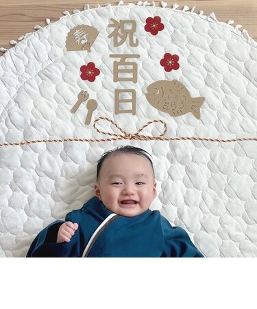 フェルトレターバナー100日祝い