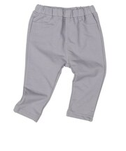 [ベビー]いつものパンツ　10分丈　裏起毛　レギュラー無地　グレー