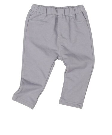 [ベビー]いつものパンツ　10分丈　裏起毛　レギュラー無地　グレー