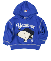 [キッズ]パーカートレーナー　MLB×PEANUTS　ヤンキース　ネイビー