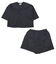 [キッズ]ノーカラージャケットキュロットセットアップ　ネイビー