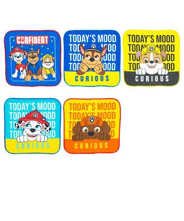 プチタオル5枚組　パウパトロール　ムード　16ｘ16cm