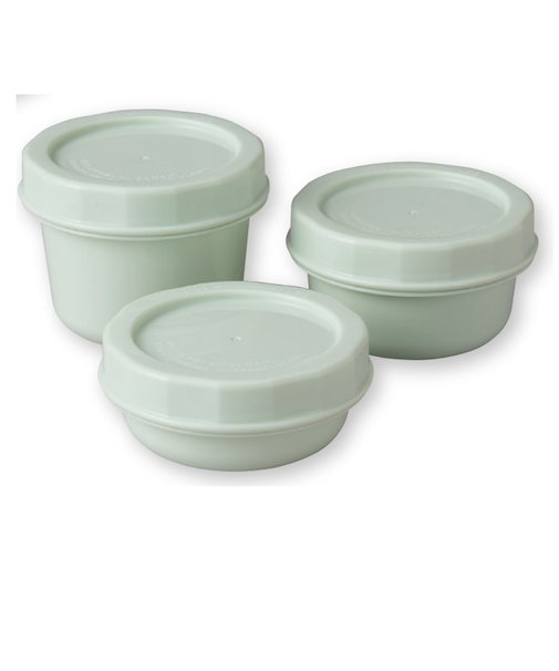 ぎゅっとしまって 汚れスルン 離乳食保存容器セット グリーン