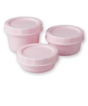 ぎゅっとしまって 汚れスルン 離乳食保存容器セット ピンク