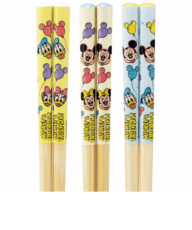 竹箸 ミッキー＆フレンズ 風船 16.5cm (3膳セット)