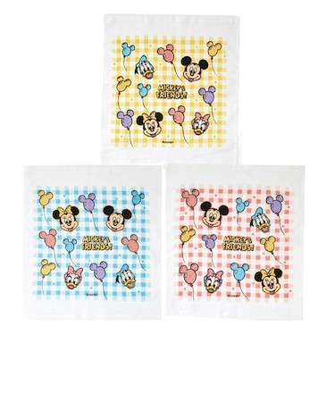おしぼりタオル 3枚セット ミッキー＆フレンズ 風船