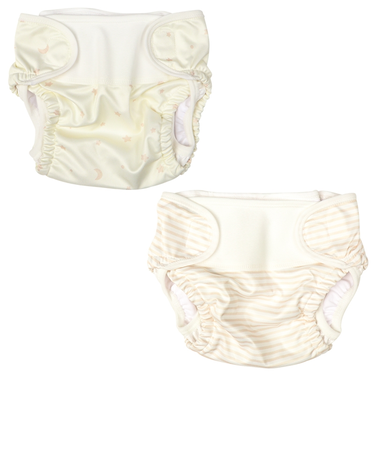 外ベルトおむつカバー2枚組 星月 ベージュ