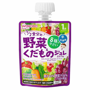 ◎1歳からのMYジュレ ドリンク 1/2食分の野菜＆くだもの ぶどう味