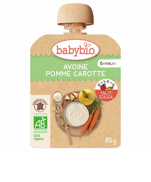 ◎babybio オーガニック ベビーオートミール アップル・キャロット