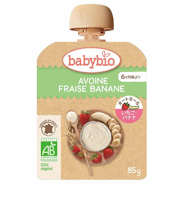 ◎babybio オーガニック ベビーオートミール ストロベリー・バナナ