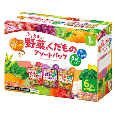 ◎1歳からの MYジュレドリンク 1/2食分の野菜＆くだもの アソートパック6袋入り