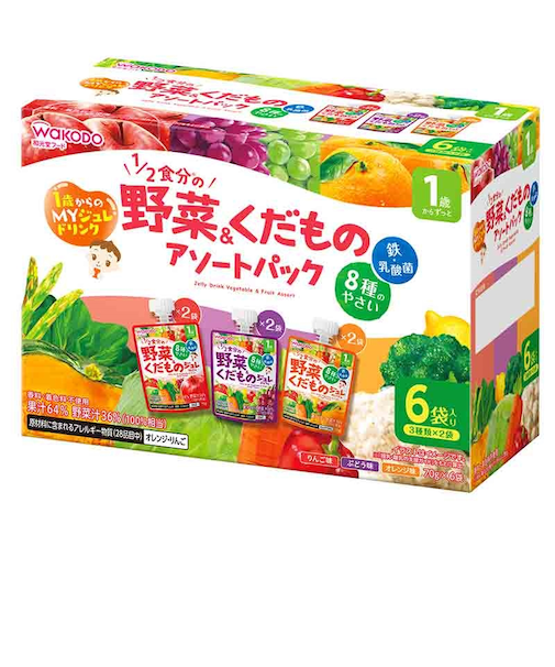◎1歳からの MYジュレドリンク 1/2食分の野菜＆くだもの アソートパック6袋入り