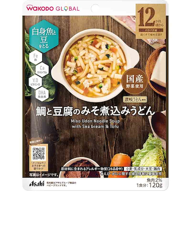 ◎WAKODO GLOBAL 鯛と豆腐のみそ煮込みうどん 離乳食