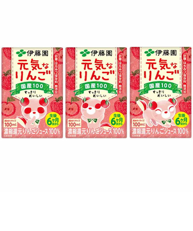 ◎伊藤園 元気なりんご 100ml 3個パック