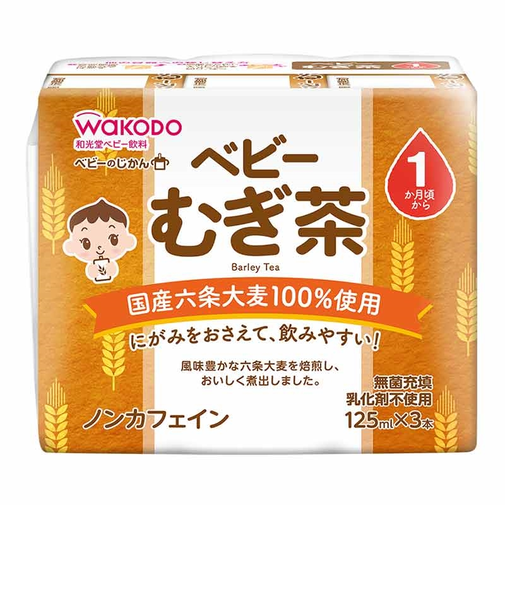 ◎ベビーのじかん むぎ茶 125ml×3本
