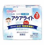 ◎ベビーのじかん アクアライトりんご 125ml×3本